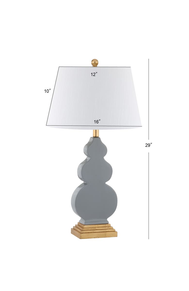 JONATHAN Y Carter 29" Ceramic/Resin LED Table Lamp, Alternate, color, Gray/Gold