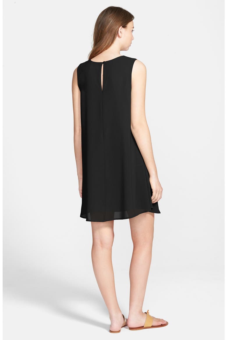 Woven Shift Dress, Alternate, color, BLACK