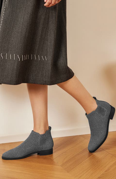 Square-Toe Water-Repellent Ankle Boots (Ryan Pro)