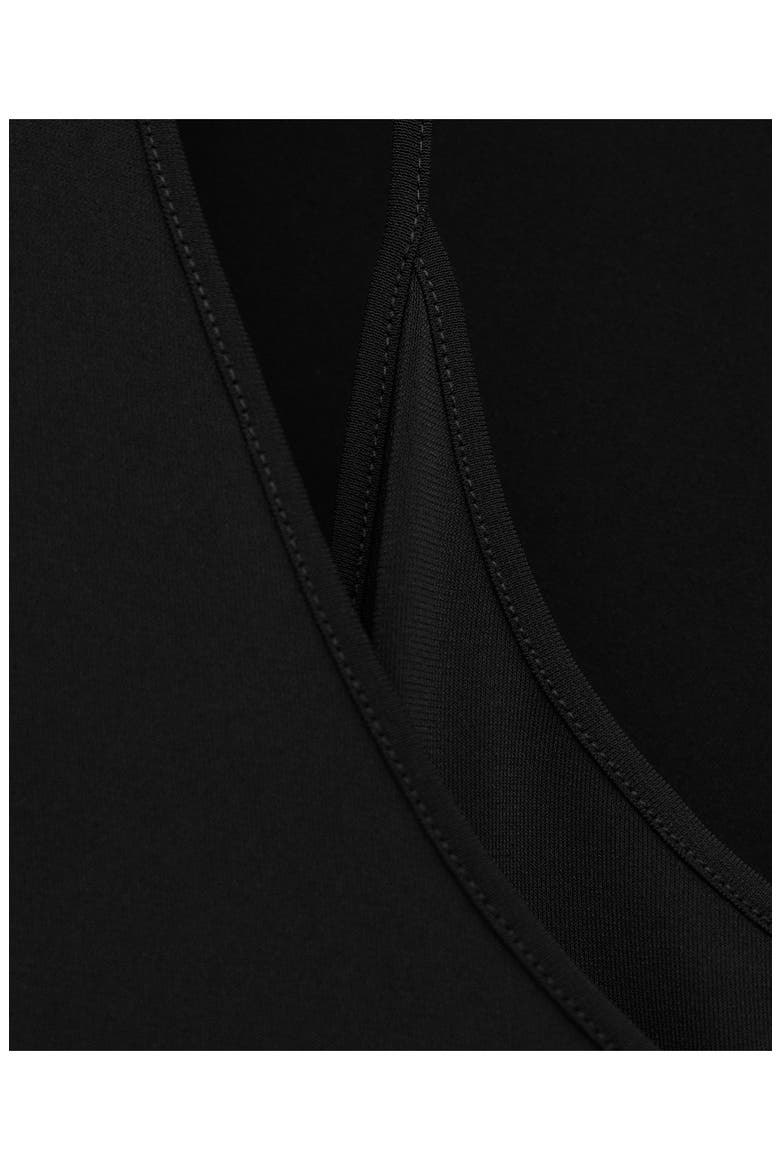 Long Sleeve Knit Maxi Dress with Halter Neck, Alternate, color, BLACK