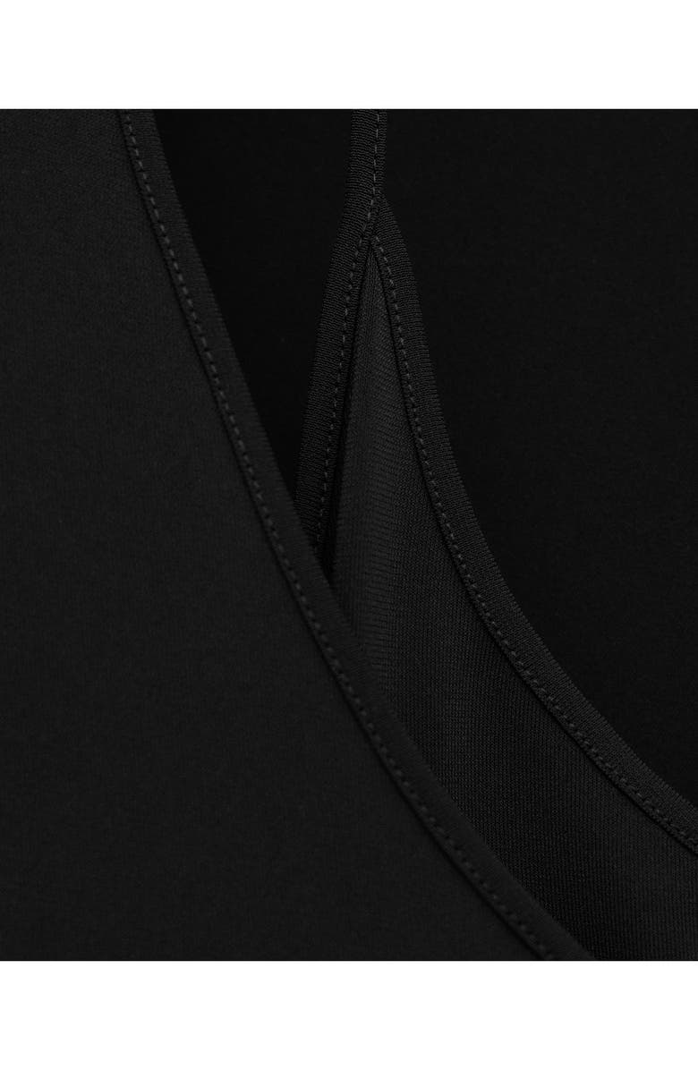 MANGO Long Sleeve Knit Maxi Dress with Halter Neck, Alternate, color, Black