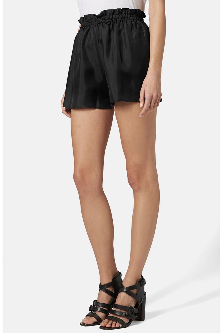 Silk Shorts, Main, color, BLACK