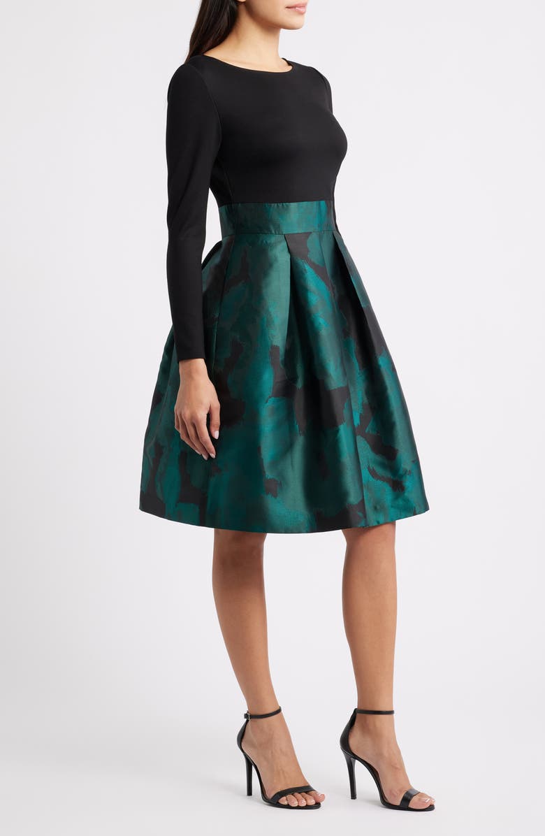 Anne Klein Long Sleeve A-Line Dress, Alternate, color, 