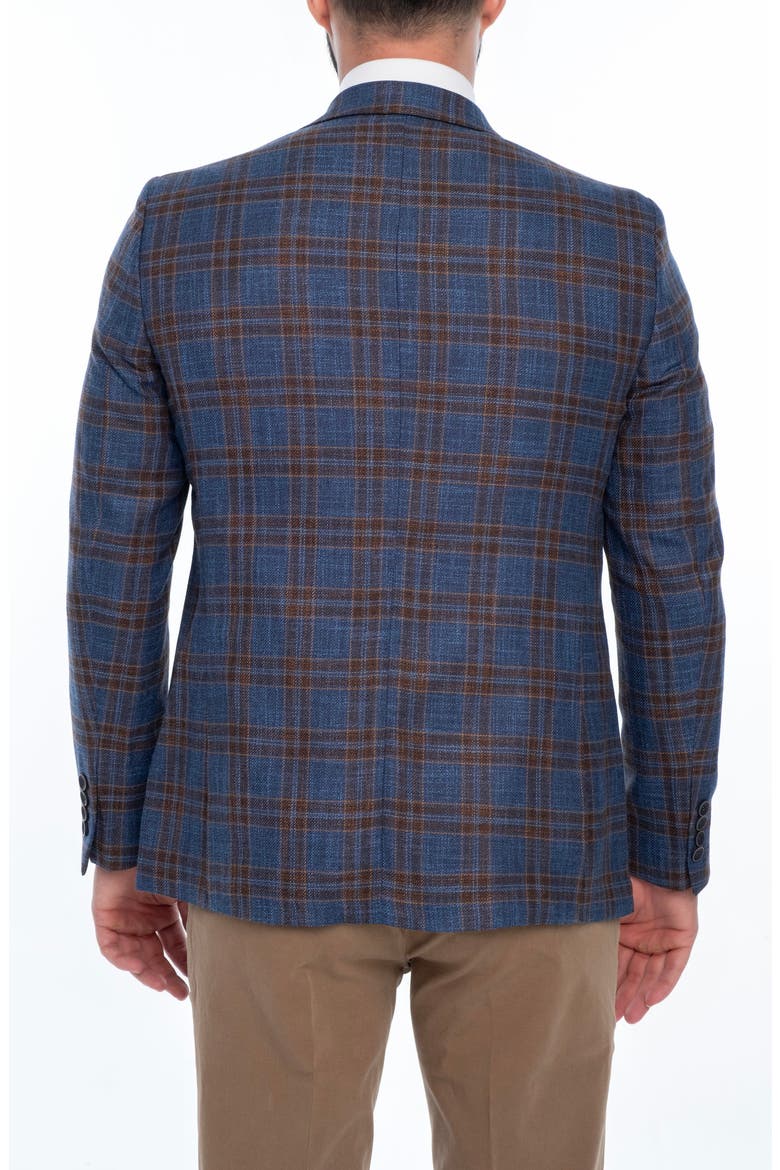 Plaid Sport Coat, Alternate, color, NAVY BLUE