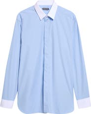 TOM FORD Contrast Collar Poplin Shirt