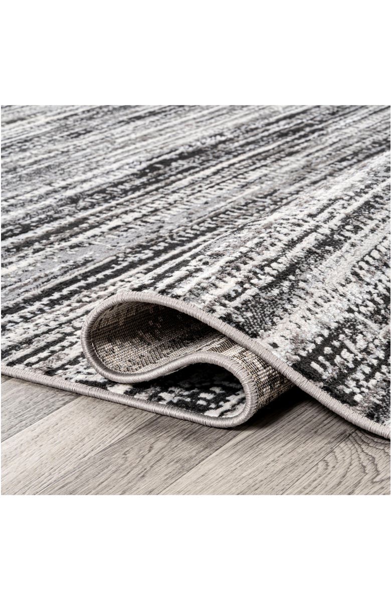 JONATHAN Y Lotus Modern Persian Floral Area Rug, Alternate, color, Black/Gray