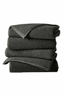 Woven & Weft Cotton 4-Pack Textured Bath Towels