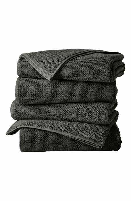 Woven & Weft Cotton 4-Pack Textured Bath Towels