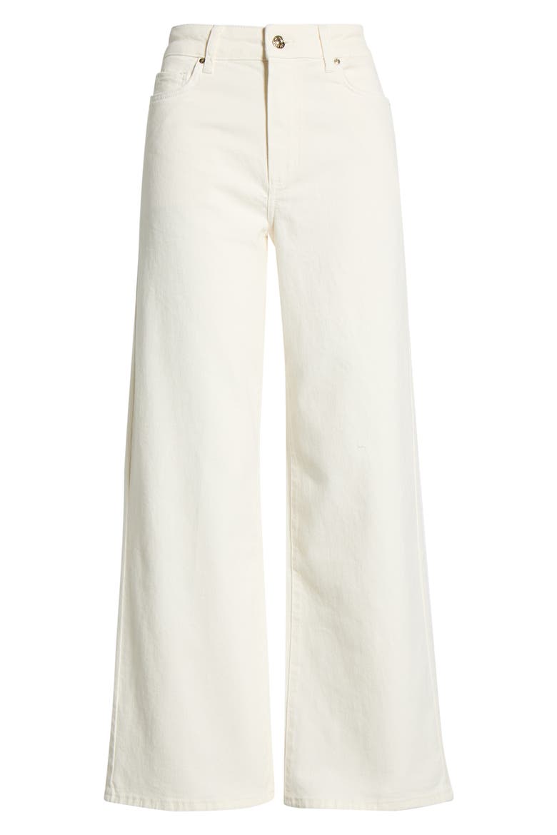 Anessa High Waist Ankle Wide Leg Jeans, Alternate, color, CHAMPAGNE ECRU