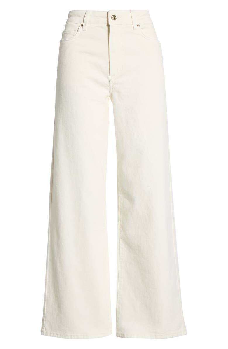 PAIGE Anessa High Waist Ankle Wide Leg Jeans, Main, color, Champagne Ecru