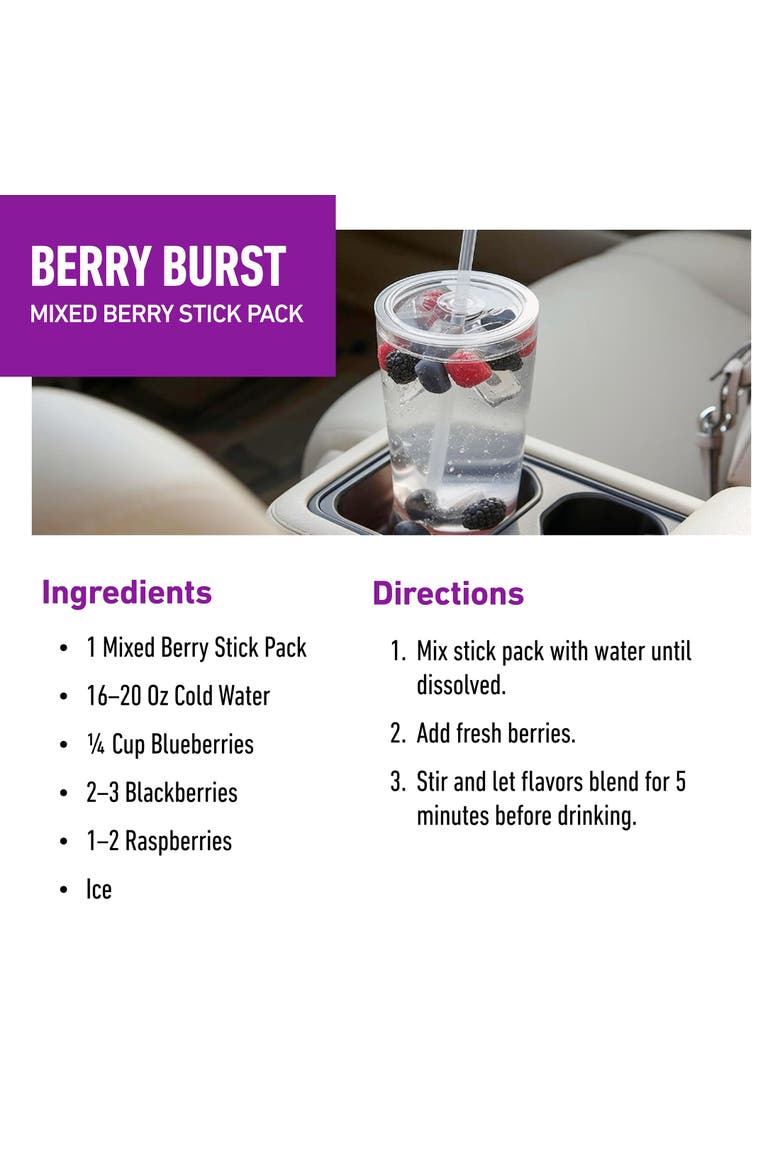 Protein Water Stickpacks Mixed Berry, 6 Count, Alternate, color, None