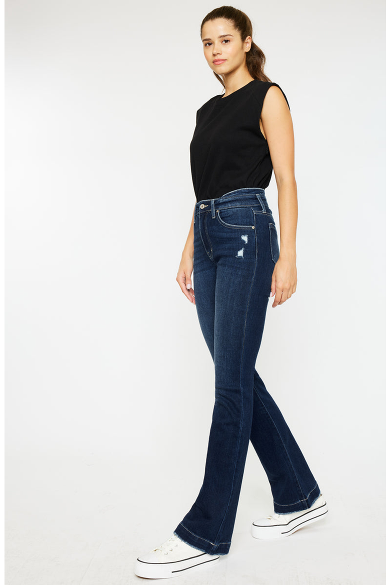 Akita High Rise Bootcut Stretch Jeans, Alternate, color, Dark Wash