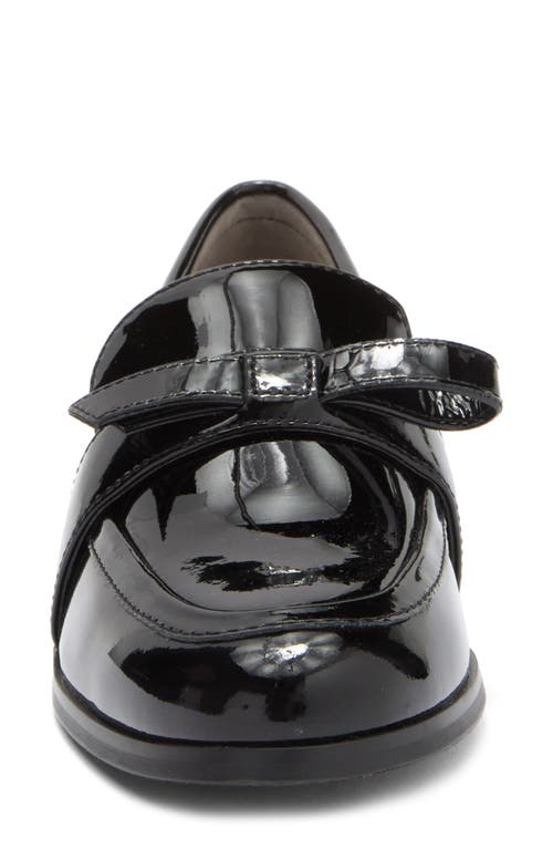 Stuart Weitzman Emma Bow Loafer In Black Patent