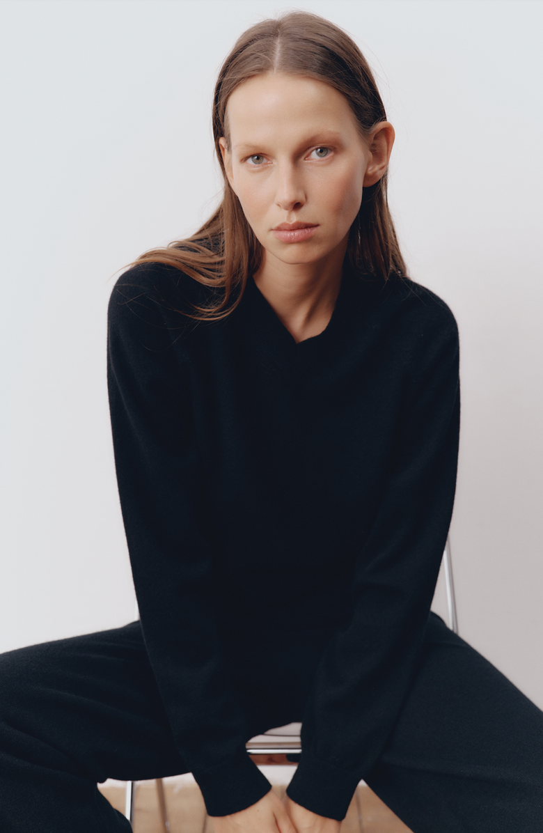 All My Love Jess Sweater, Alternate, color, Onyx