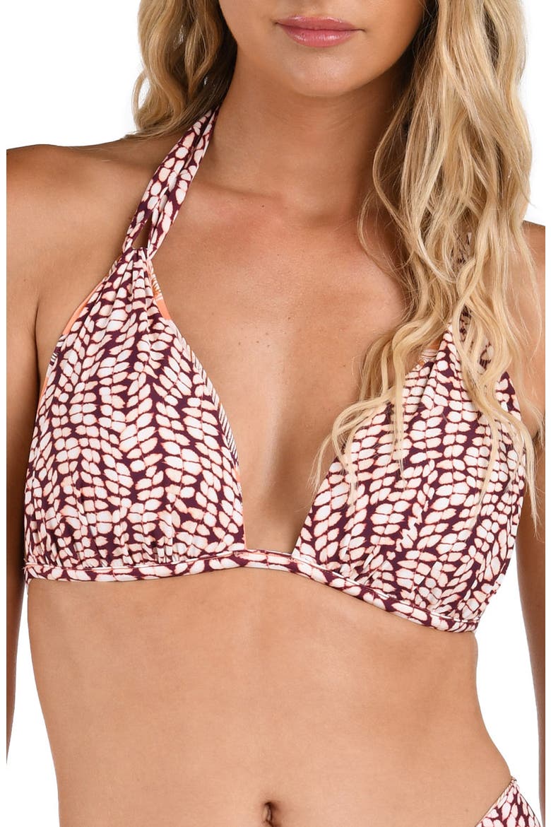 Sandy Cove Reversible Bikini Top, Alternate, color, SIENNA