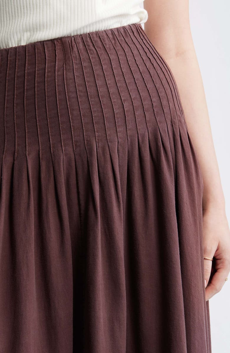Treasure & Bond Pleat Accent Linen Blend Maxi Skirt, Alternate, color,