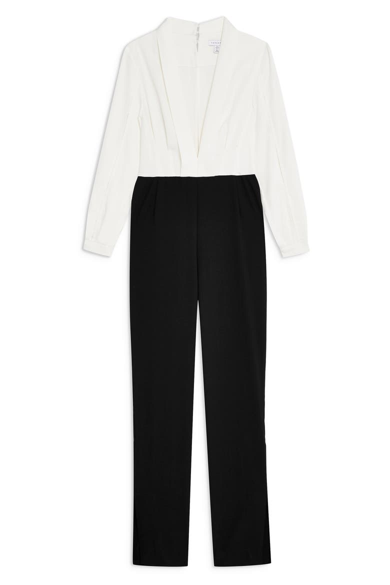 Tux Jumpsuit, Alternate, color, BLACK MULTI