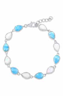 Mother-of-Pearl & Larimar Bracelet