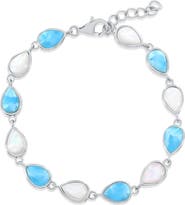SIMONA Mother-of-Pearl & Larimar Bracelet