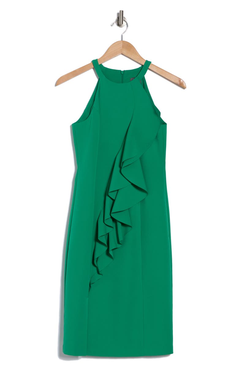 Vince Camuto Laguna Halter Neck Ruffle Body-Con Dress, Alternate, color, 