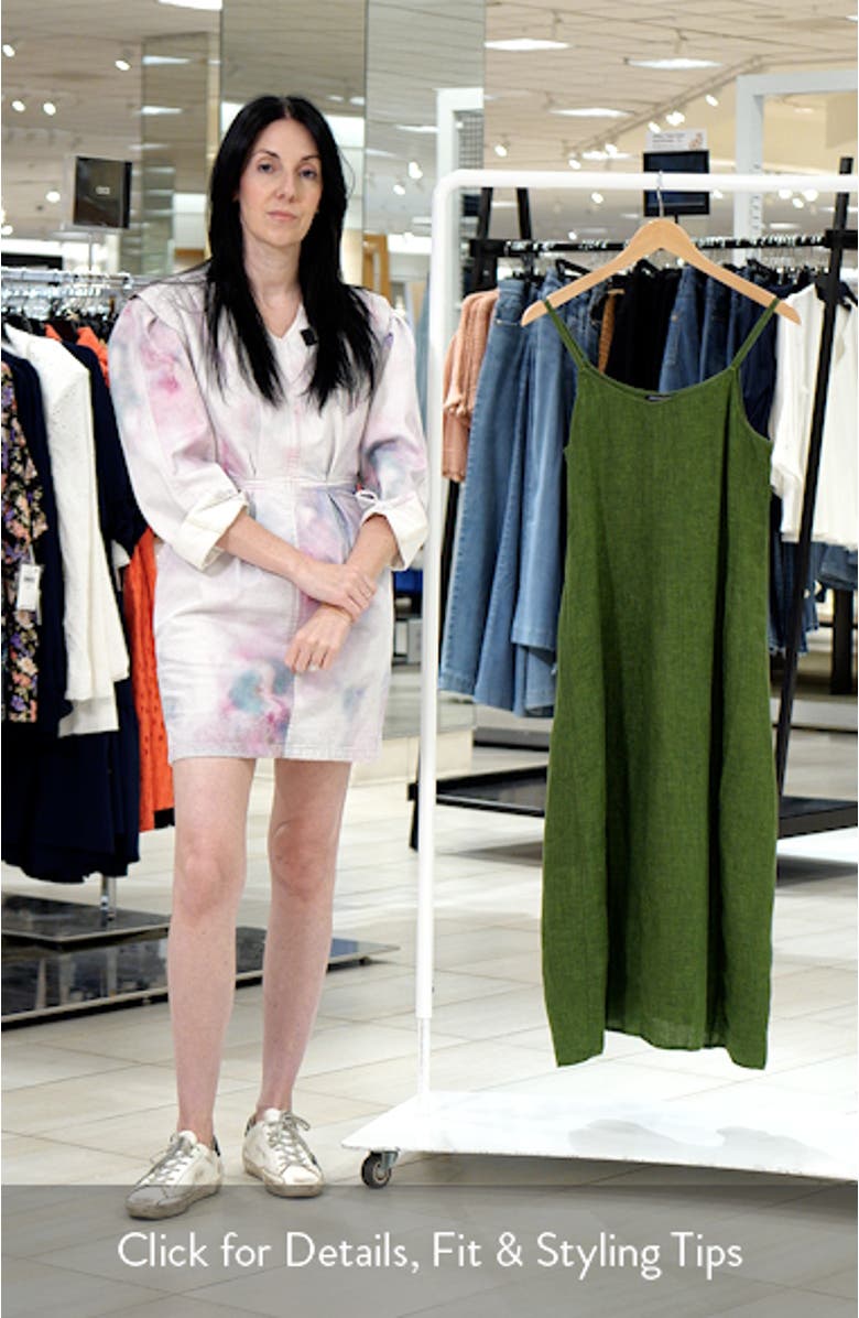 Organic Linen Lantern Shift Dress, sales video thumbnail