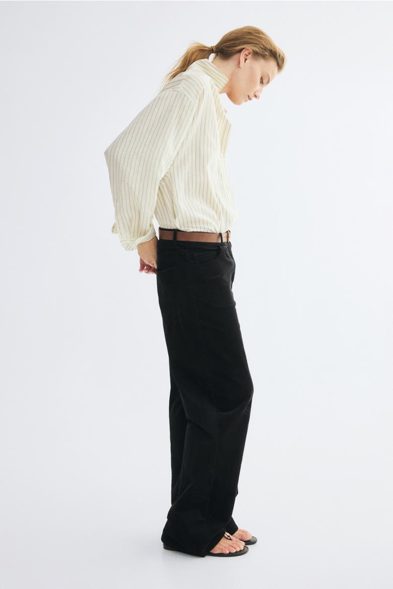 Cotton Corduroy Pants, Alternate, color, Black