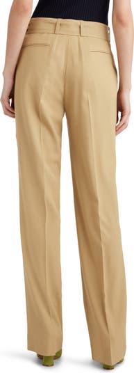 Dries Van Noten Pulla Belted Loose Straight Leg Pants