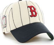 '47 Men's '47 x Rawlings Natural/Navy Boston Red Sox Pinstripe Clean Up Adjustable Hat