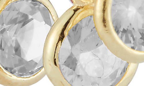 Sphera Milano Cubic Zirconia Shaker Drop Huggie Hoop Earrings In Gold