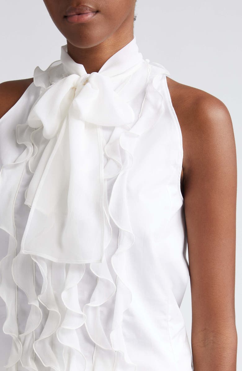 Giambattista Valli Tie Neck Sleeveless Top, Alternate, color, 