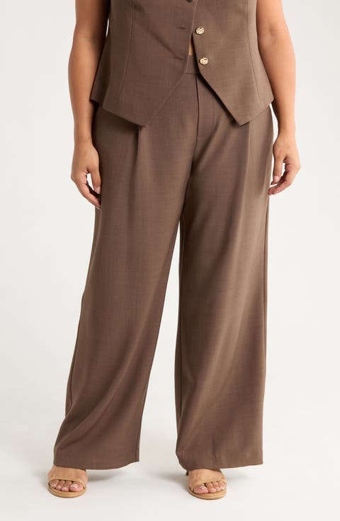 Pull-On Wide Leg Pants (Plus)