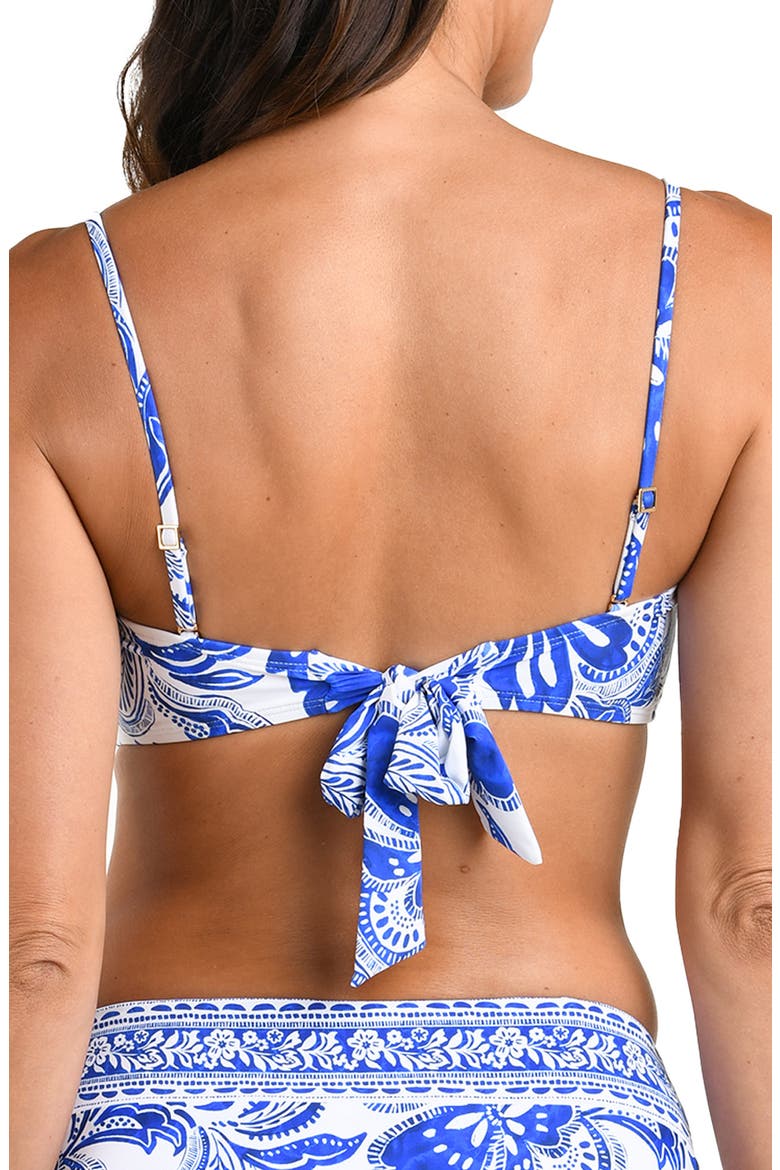 Botanical Brocade Cutout Bikini Top, Alternate, color, LAPIS