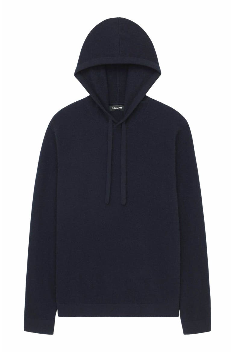 Off-Duty Cashmere Hoodie, Alternate, color, Navy