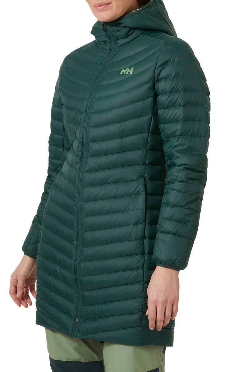 Helly Hansen Verglas Water Repellent Long Hooded Down Insulator Jacket, Main, color, 