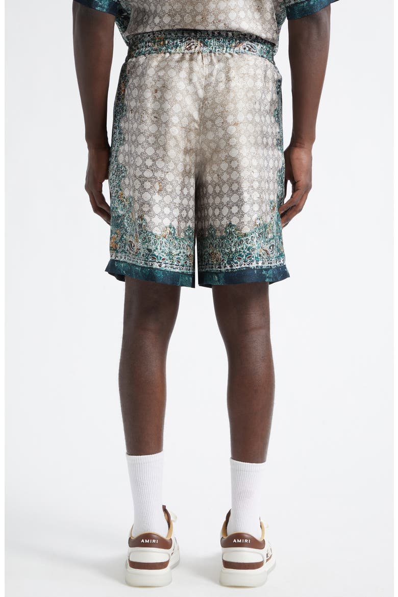 Monogram Bandana Print Silk Shorts, Alternate, color, MULTI ARCHIVED
