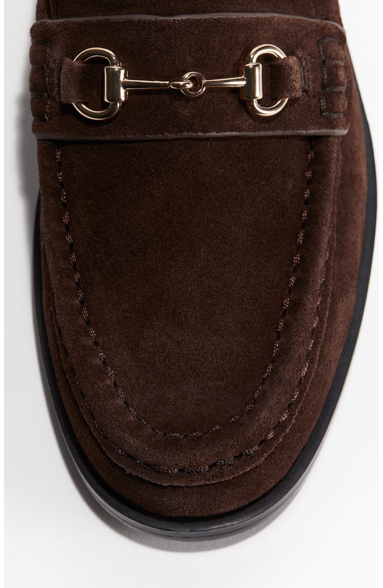H&M Suede Loafers, Alternate, color, Dark Brown