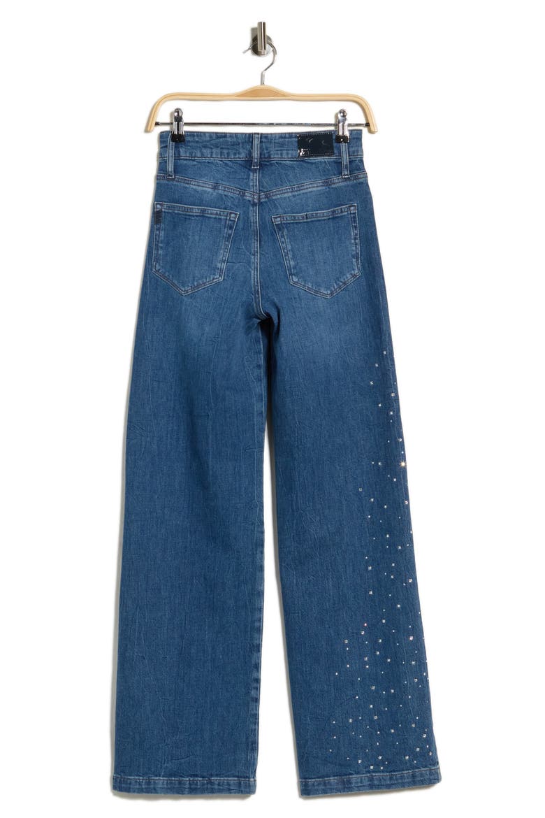 Sasha Embellished High Waist Wide Leg Jeans, Alternate, color, LAURENA EMBELLISHED