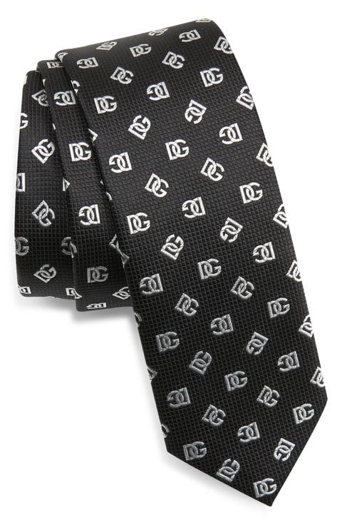 Logo Jacquard Silk Tie