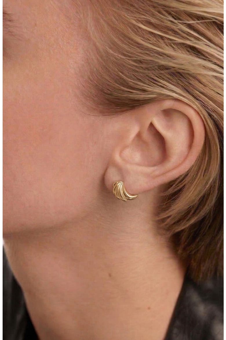 Wing Stud Earrings in Gold, Alternate, color, Gold