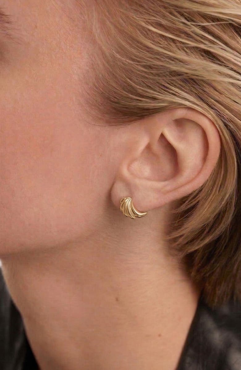 YOJ Wing Stud Earrings in Gold, Alternate, color, Gold