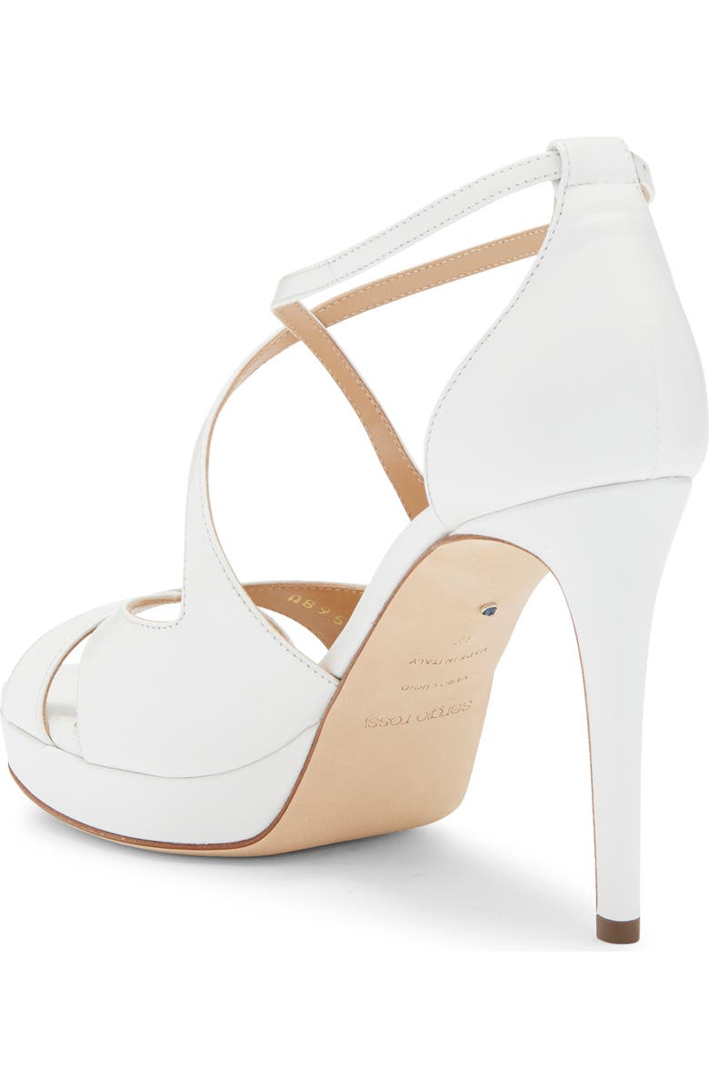 Sergio Rossi Gydda Bridal Platform Sandal, Alternate, color,