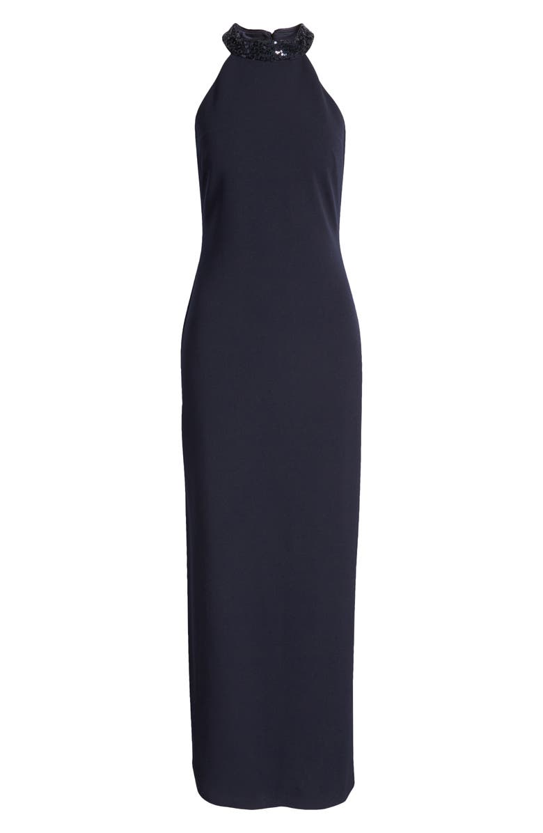 Vince Camuto Sequin Neck Column Gown, Alternate, color, 