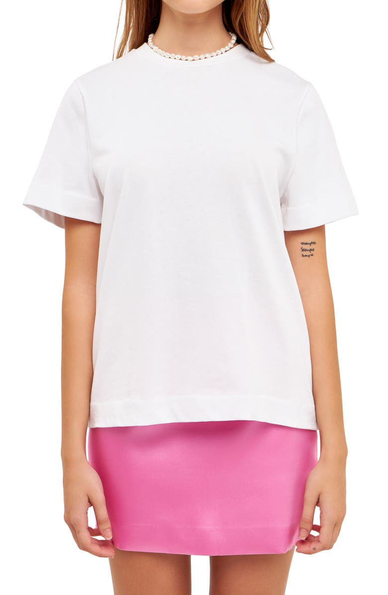 Grey Lab Crewneck T-Shirt, Alternate, color, White