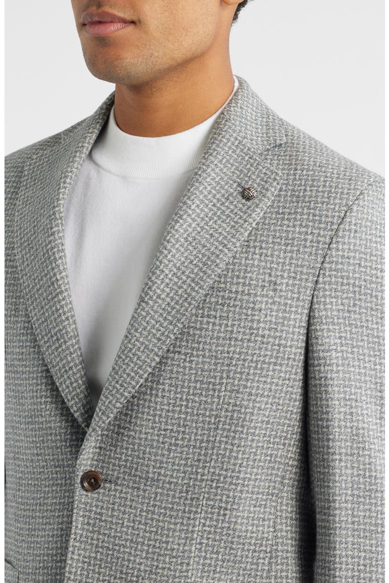 Myles Unconstructed Basketweave Wool & Silk Blend Sport Coat, Alternate, color, LIGHT GREY