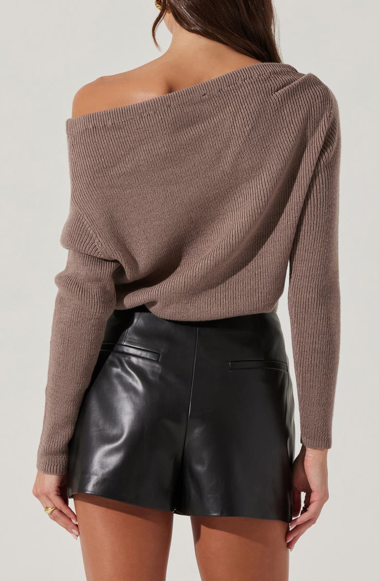 ASTR the Label Faux Leather Wrap Miniskort, Alternate, color,