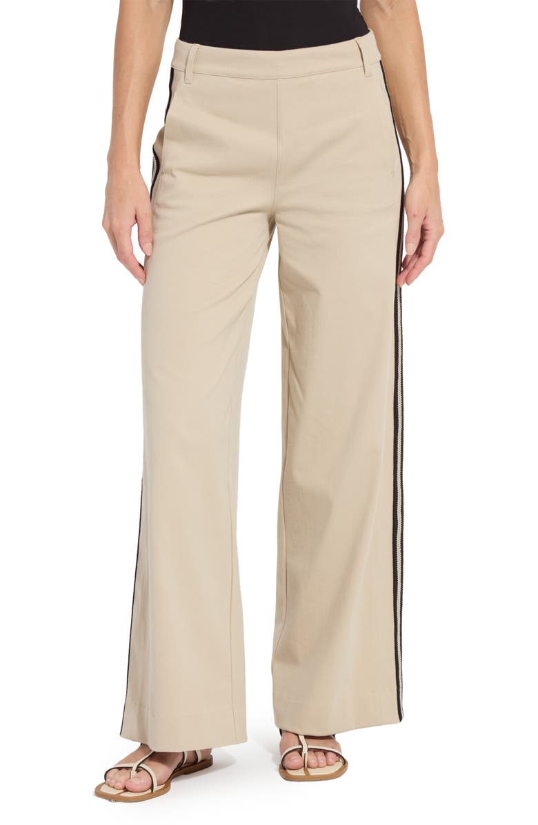 Lysse Brinne Side Stripe Trousers, Main, color, Crisp Khaki