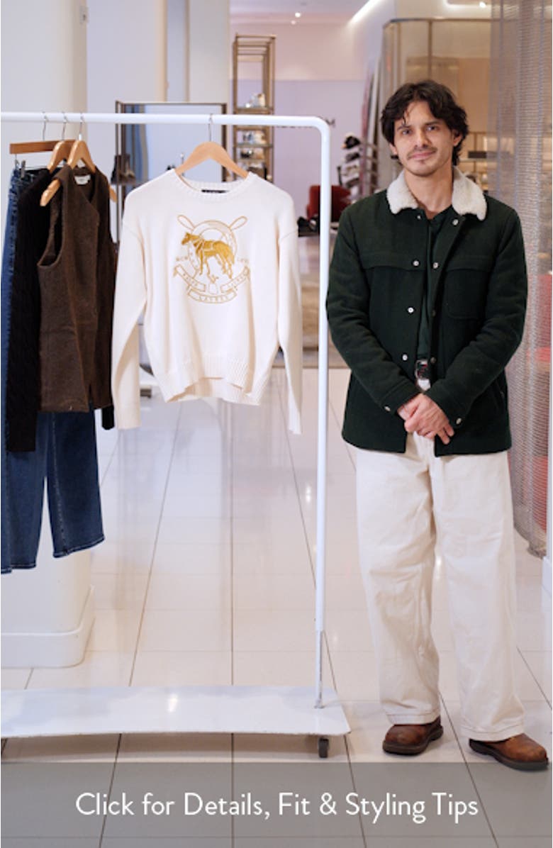 Embroidered Crewneck Sweater, sales video thumbnail