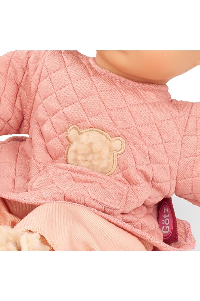 Muffin Bear - 13" Doll, Peachy Pink & Beige Quilted Tunic, Kids 3+, Alternate, color, Multicolored