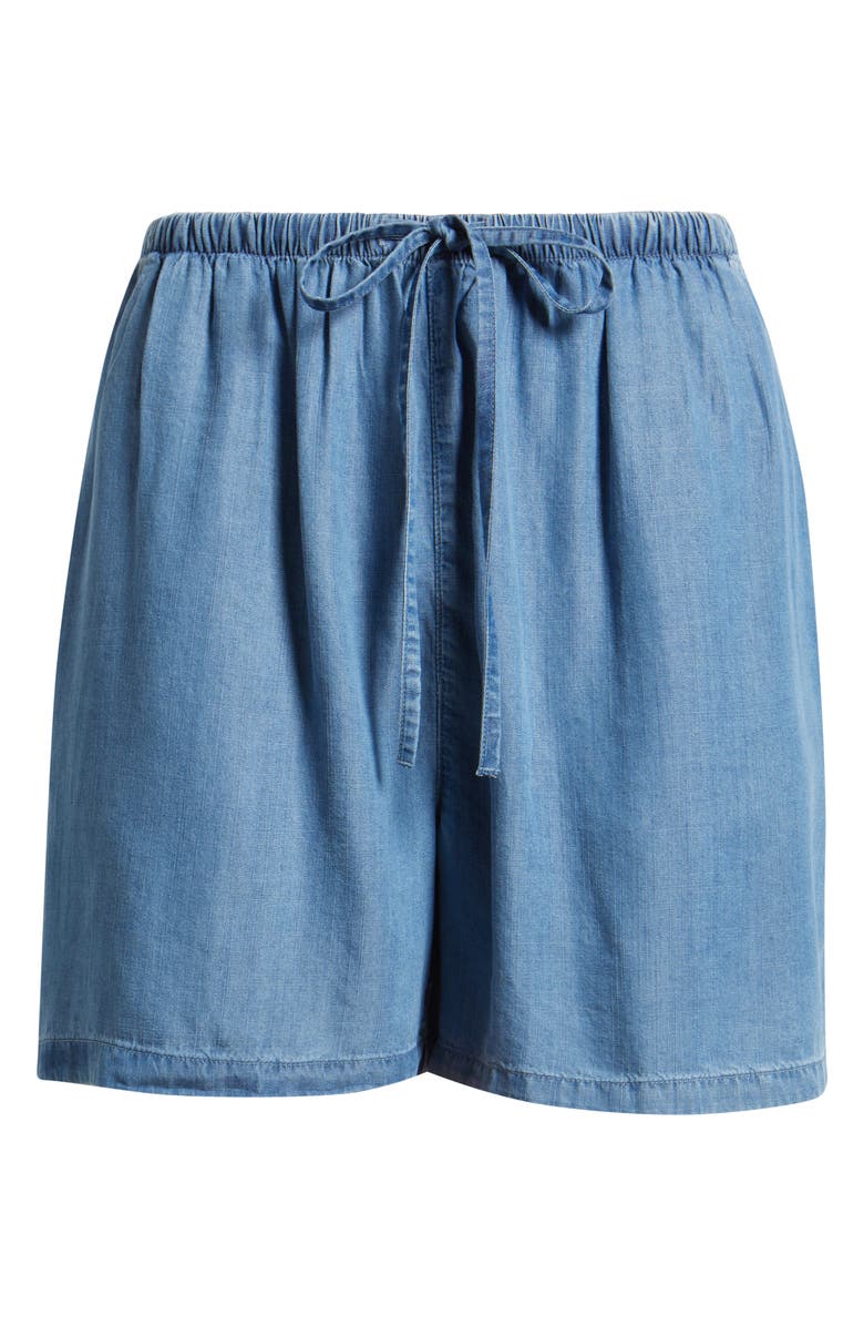 Caslon<sup>®</sup> Pull-On Chambray Shorts, Alternate, color, Medium Wash