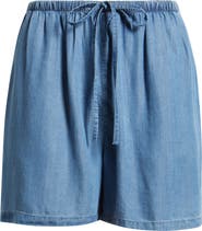 Caslon® Pull-On Chambray Shorts